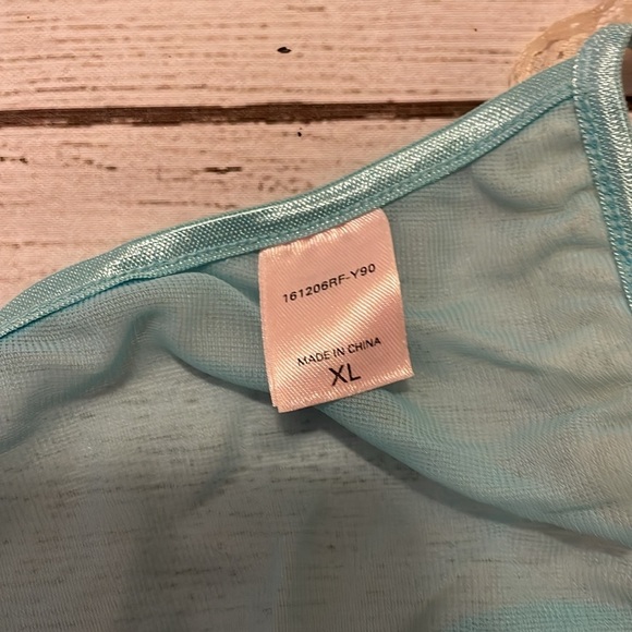 NWOT Vintage Victoria’s Secret blue sheer babydoll chemise matching thon… - Picture 7 of 8